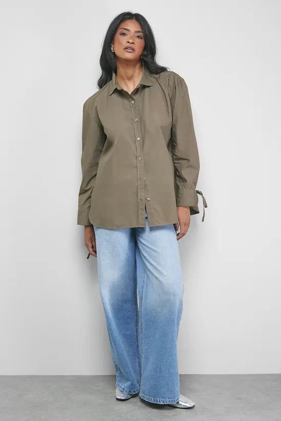 Oversized Bow Back Shirt